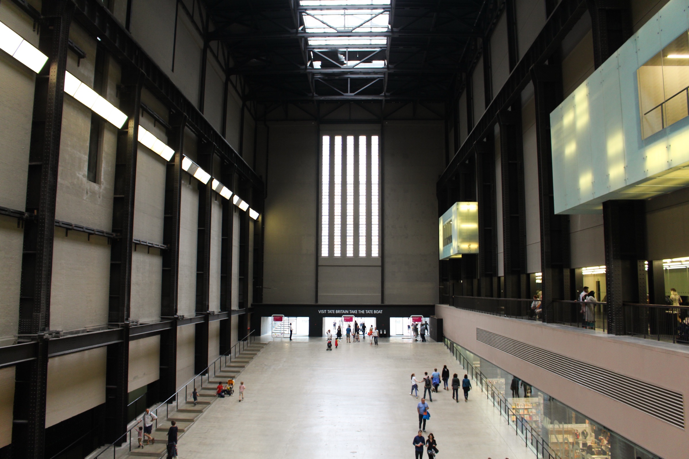 The Turbine Hall at Tate Modern, looking west along the length of the former power station